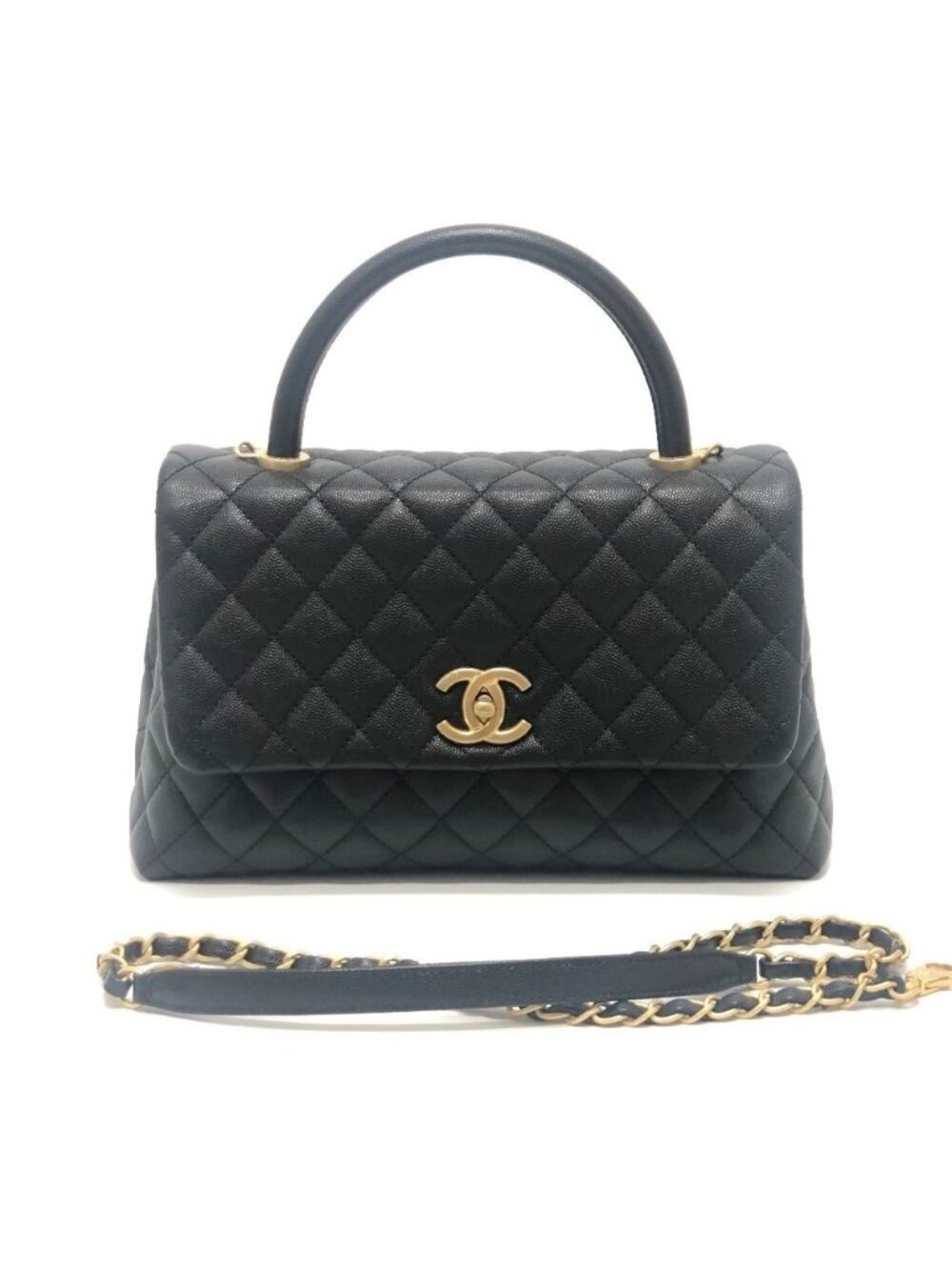 Chanel Handbag Coco Handle 29 Caviar Leather Black
